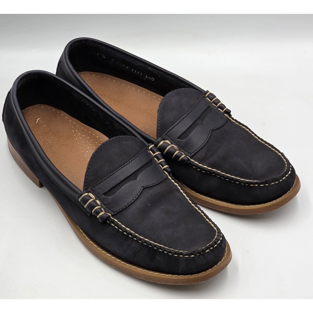 G.H. Bass Weejuns Blue Leather Loafers‎ Mens 7.5D Dress Slip On Shoes
